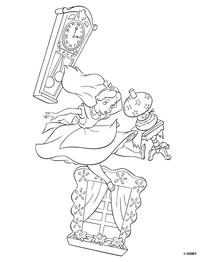 disegni alfabeto alice da colorare