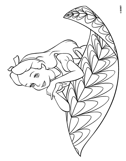 disegni alfabeto alice da colorare
