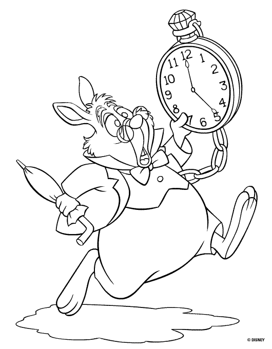 disegni alfabeto alice da colorare