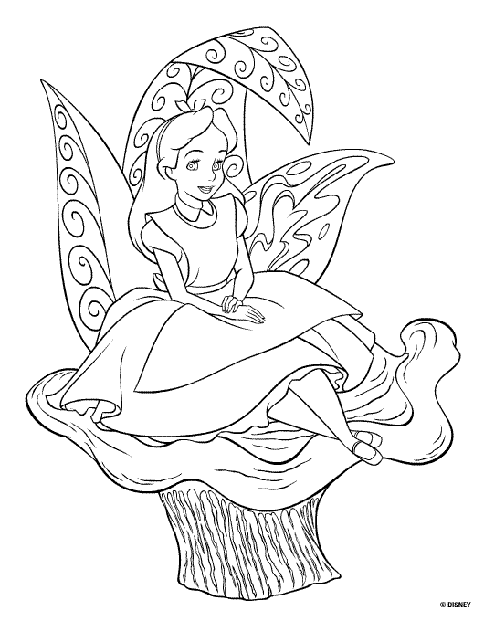 disegni alfabeto alice da colorare