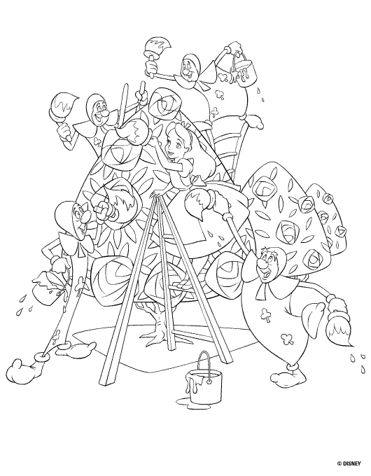 disegni alfabeto alice da colorare