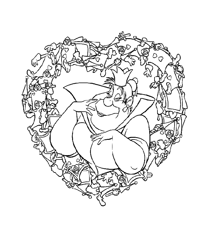 disegni alfabeto alice da colorare