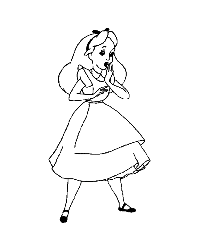 disegni alfabeto alice da colorare
