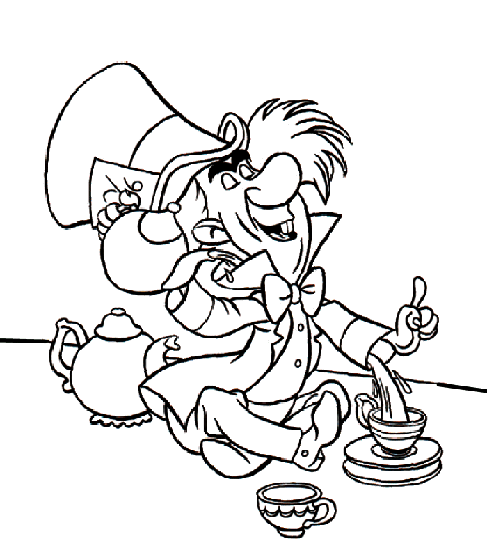 disegni alfabeto alice da colorare