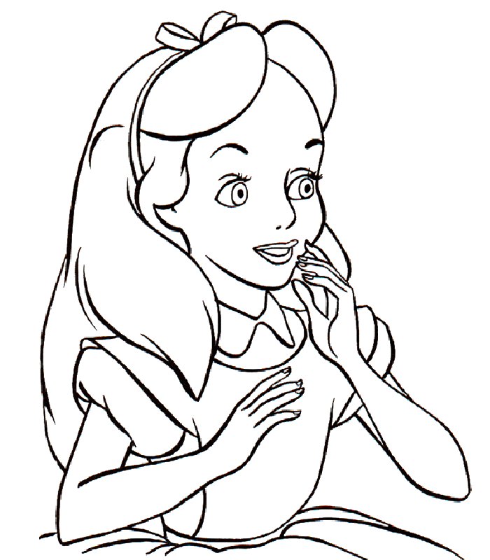 disegni alfabeto alice da colorare