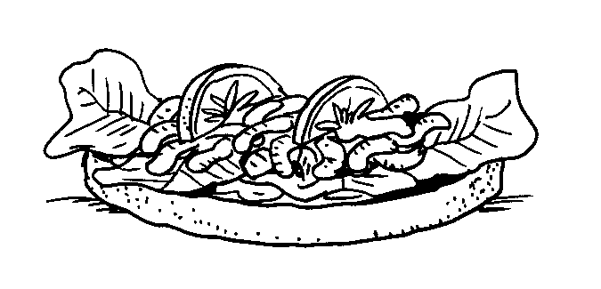 disegni alfabeto alimenti da colorare