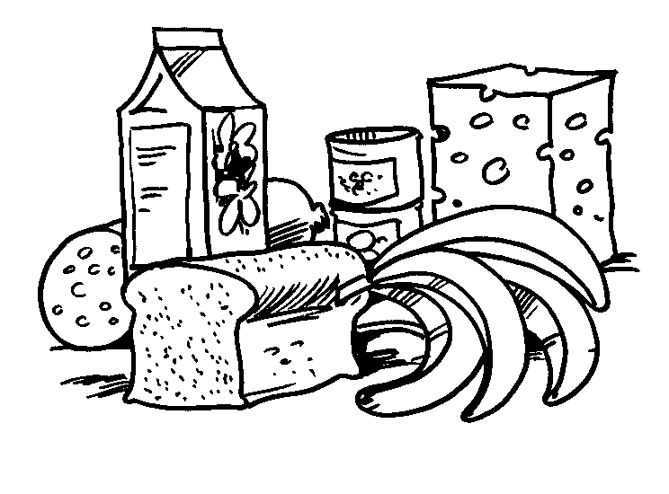 disegni alfabeto alimenti da colorare