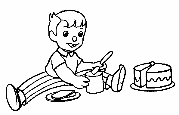 disegni alfabeto alimenti da colorare