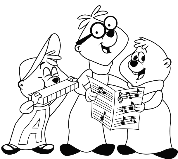 disegni alfabeto alvin da colorare