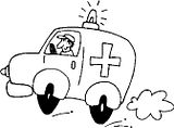disegni alfabeto ambulanze da colorare