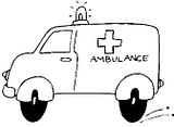 disegni alfabeto ambulanze da colorare
