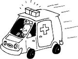 disegni alfabeto ambulanze da colorare