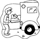 disegni alfabeto ambulanze da colorare