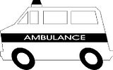 disegni alfabeto ambulanze da colorare