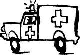 disegni alfabeto ambulanze da colorare