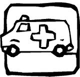 disegni alfabeto ambulanze da colorare