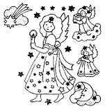 disegni angeli da colorare