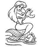 disegni ariel da colorare