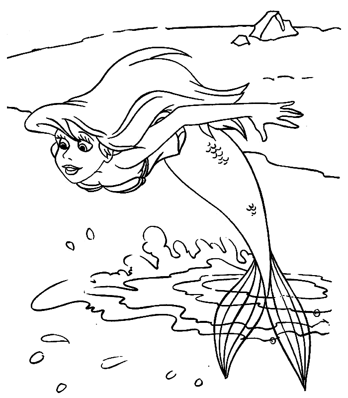 disegni ariel da colorare