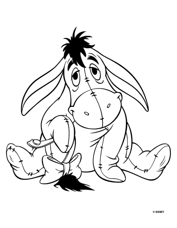 disegni asino da colorare