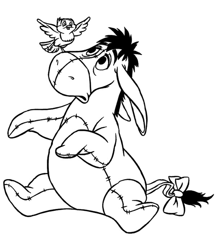 disegni asino da colorare
