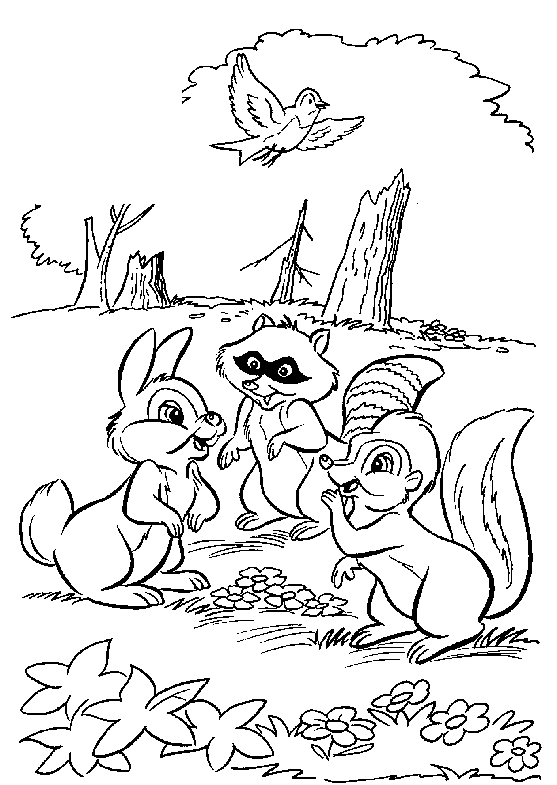 disegni bamby da colorare