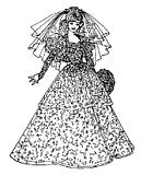 disegni barbie sposa principessa da colorare