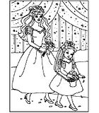 disegni barbie sposa principessa da colorare