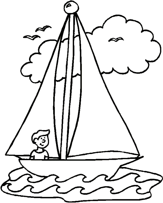 disegni barche da colorare