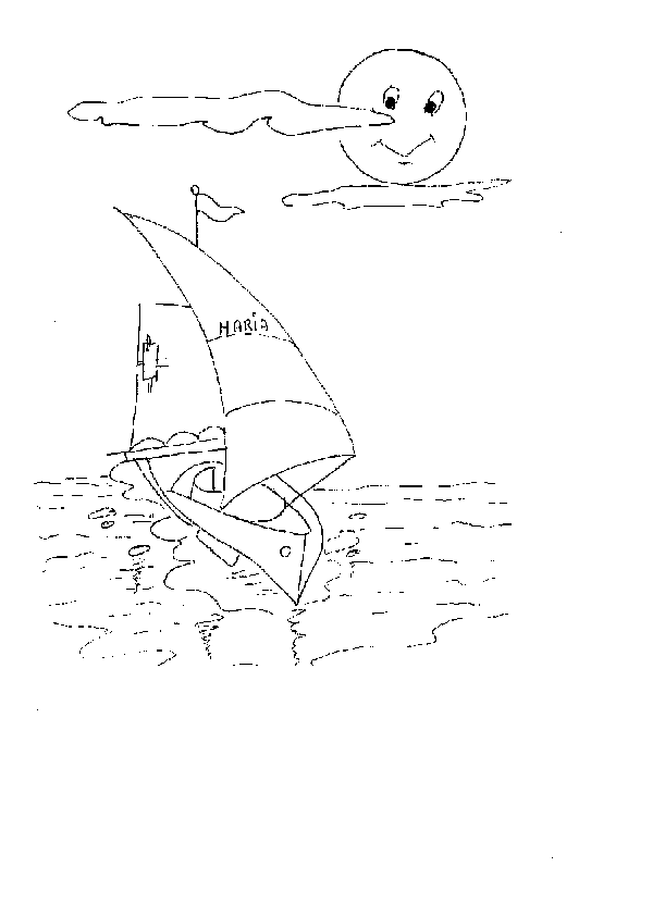 disegni barche da colorare