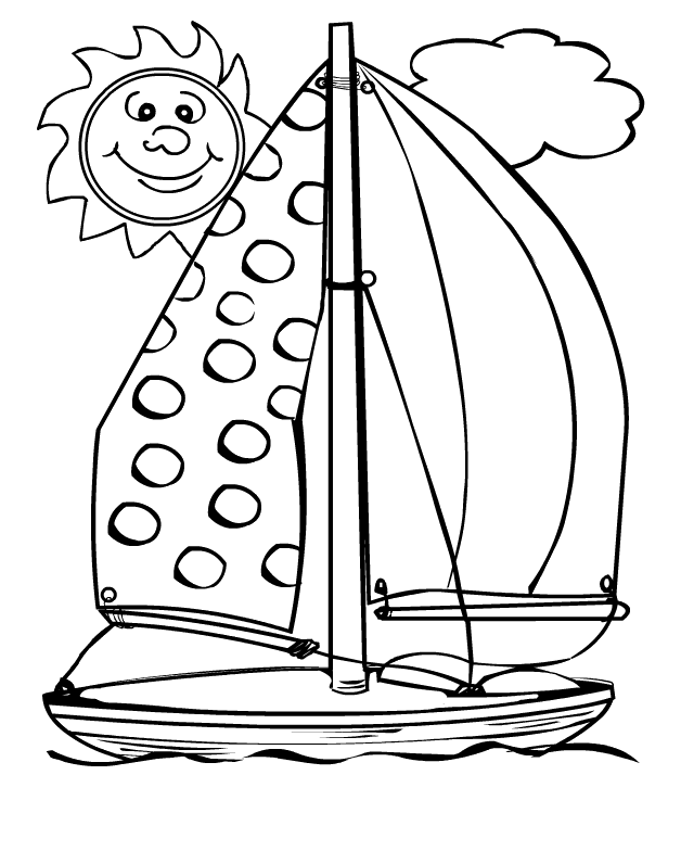 disegni barche da colorare