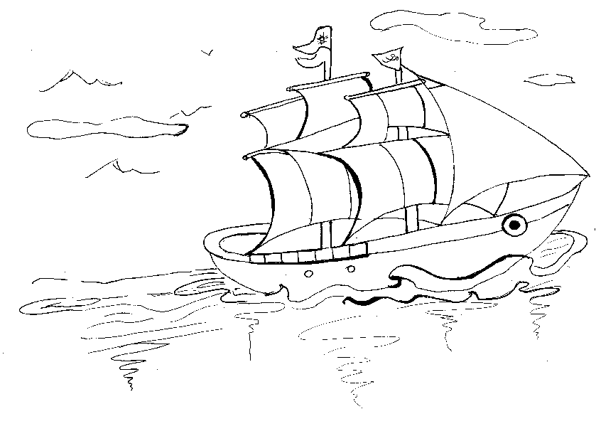 disegni barche da colorare