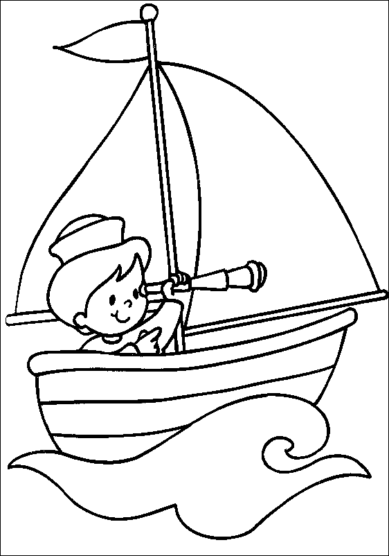 disegni barche da colorare