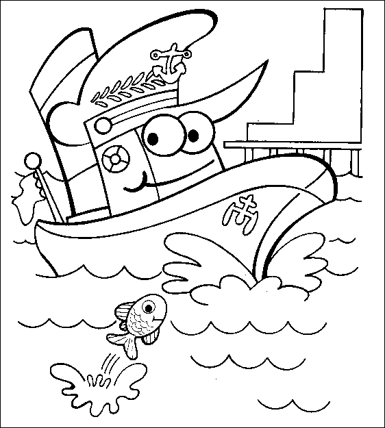 disegni barche da colorare