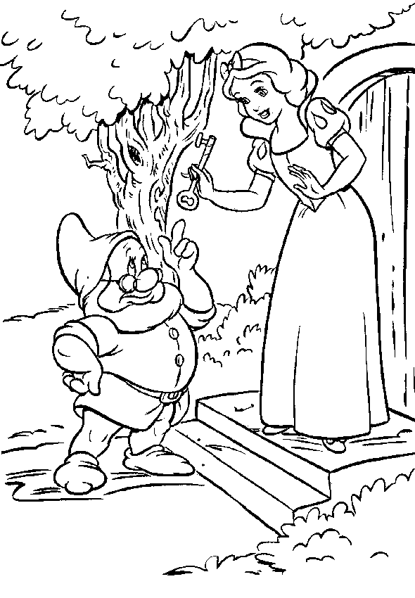 disegni biancaneve da colorare