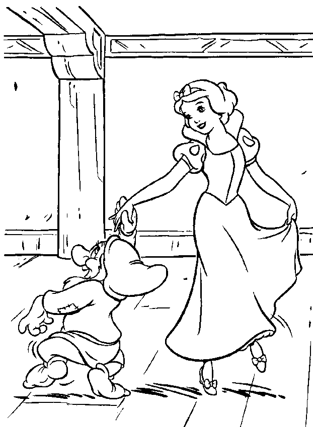 disegni biancaneve da colorare