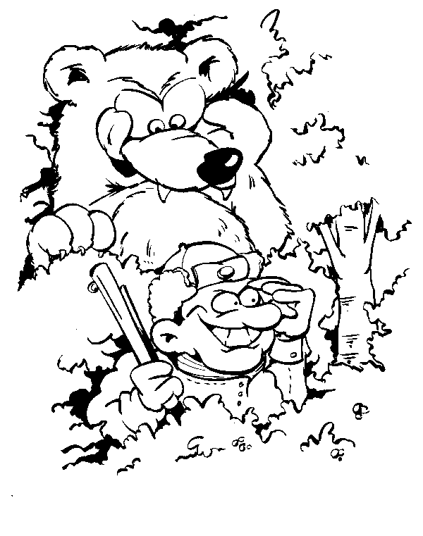 disegni cacciatore da colorare