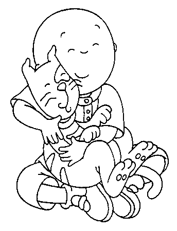 disegni caillou da colorare
