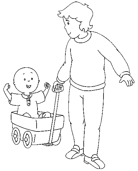 disegni caillou da colorare