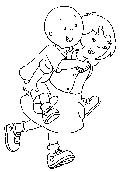 disegni caillou da colorare