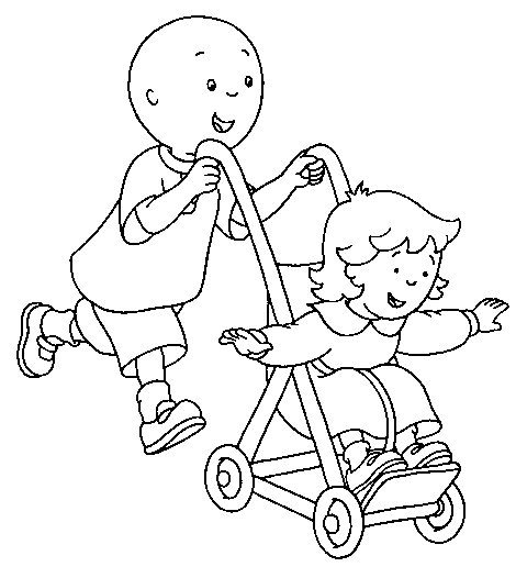 disegni caillou da colorare