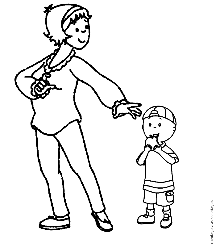 disegni caillou da colorare