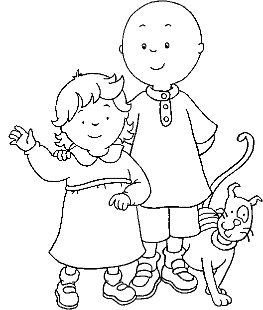 disegni caillou da colorare