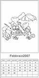 disegni calendari babar 2007 da colorare