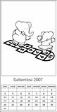 disegni calendari babar 2007 da colorare
