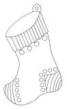 disegni calza natale da colorare
