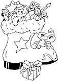 disegni calza natale da colorare