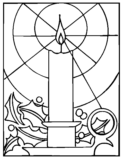 disegni candele da colorare