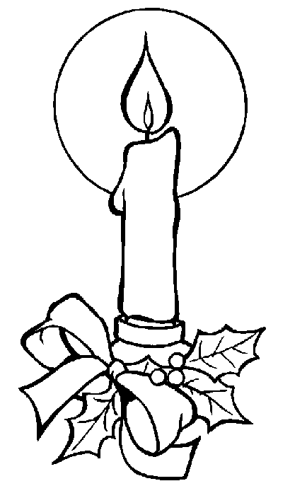 disegni candele da colorare