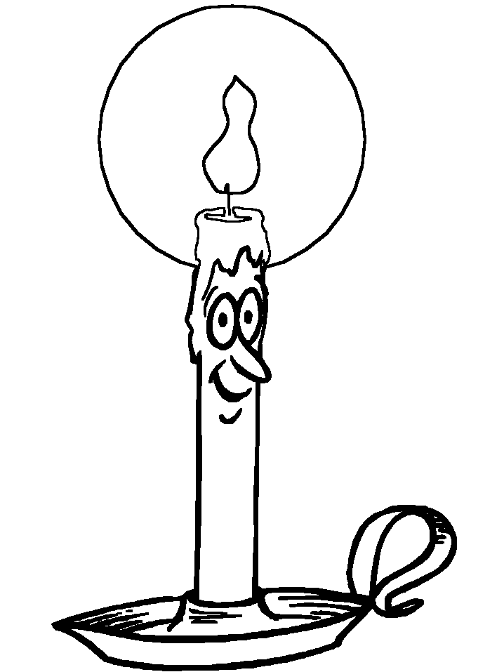 disegni candele da colorare